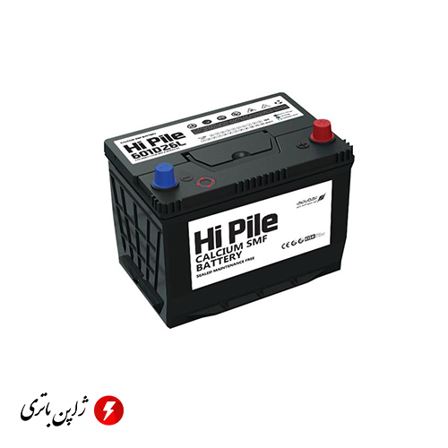 باتری خودرو هایپیل 60 آمپر پایه بلند معکوس
